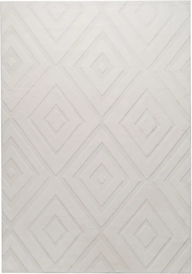 Beliani BORAH - Vloerkleed - Gebroken wit - 160 x 230 cm - Polyester