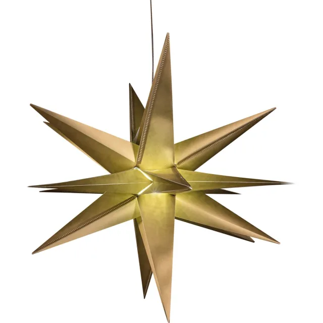 Anna's Collection Anna Collection verlichte 3D kerstster - goud - 60 cm - kunststof Goudkleurig