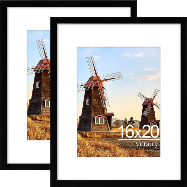 Homaxy Fotolijst - Posterlijst - PVC Fotolijst - 16x20（40x50cm） - Zwart zwart-1