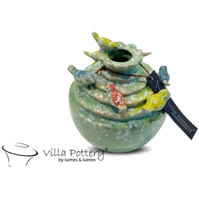 Villa Pottery Licht Groene Vaas Grenada D12xH14