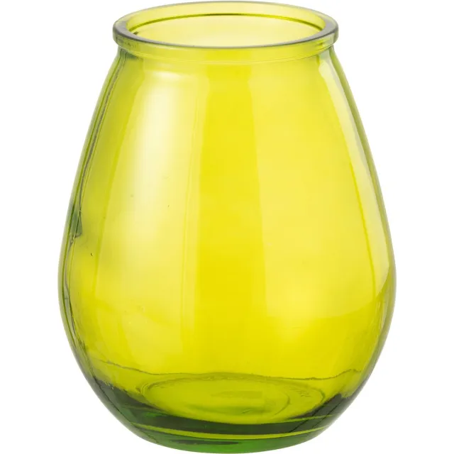 J-Line vaas Egg - glas - geel - small - Ø 19 cm