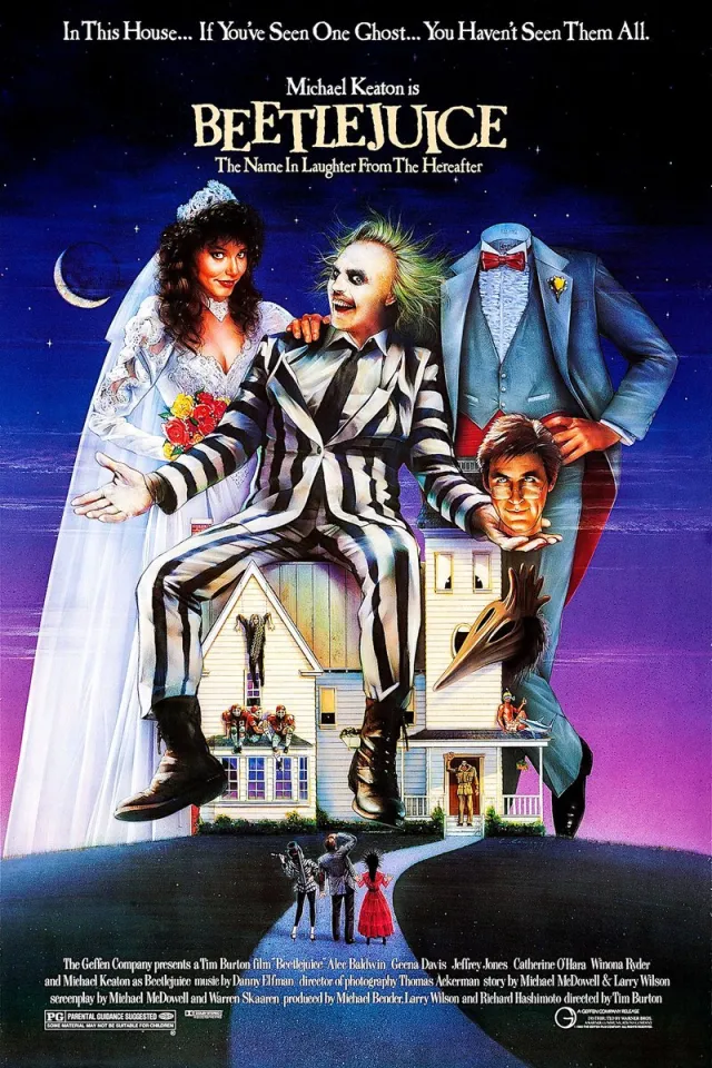 karo-art Poster - Beetlejuice, 1988, Originele Filmposter, Premium Print, Professioneel Papier Multikleur