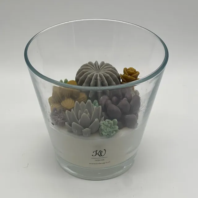 KV designs Kaars in glazen pot - cactus - 487