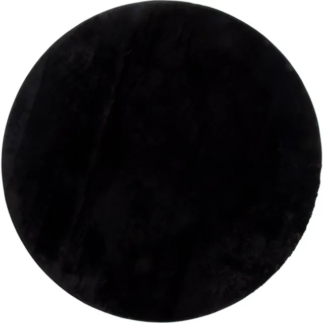 Milton & Oldbrook Fluffy Vloerkleed Ø 120 cm Pavia Zwart