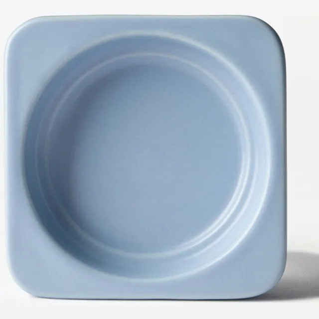 HEMA Kaarsplateau ⌀9cm Kub keramiek blauw (blauw)