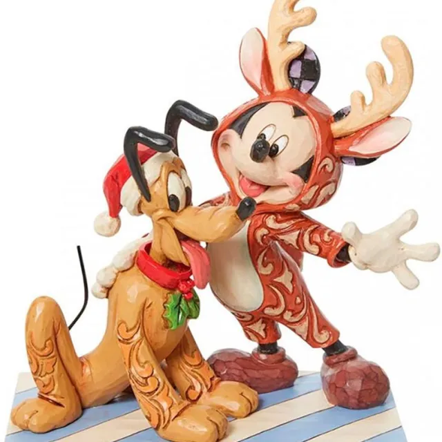 Enesco Mickey Mouse & Pluto Festive Friends 16 cm multi