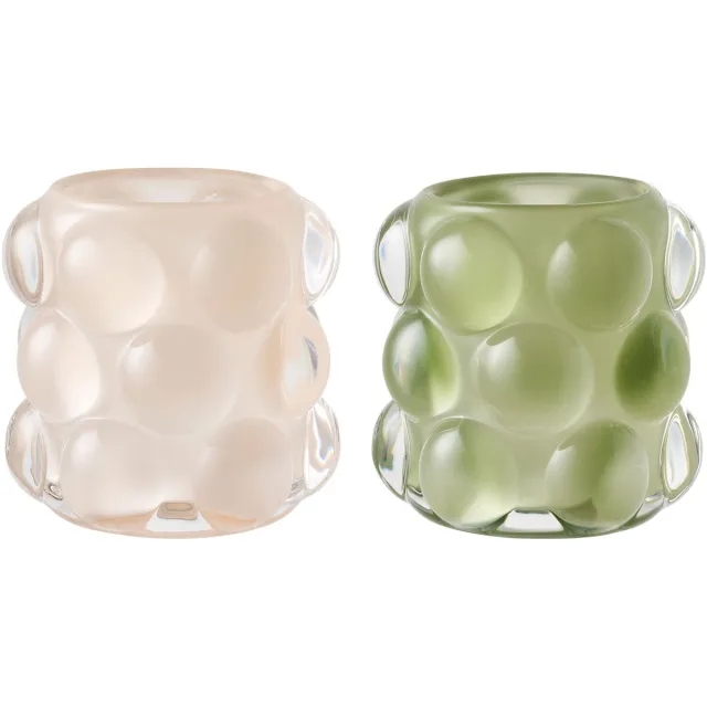 House Nordic Yva kandelaar set van 2 beige, groen.