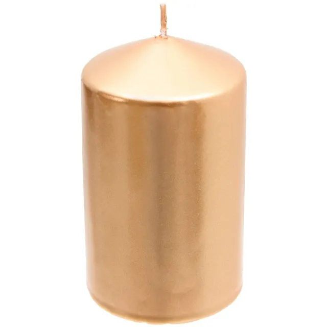 Feeric lights & Christmas Ronde satijnen kaars van 335 g Bronze