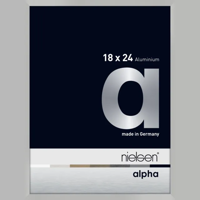 Nielsen Alpha Aluminium Fotolijst Frosted Silver 18x24cm Aluminium-zilver