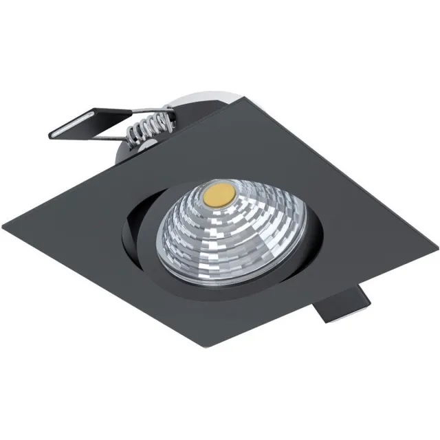 EGLO Richtbare led spot Saliceto vierkant - 6w - 2700K zwart