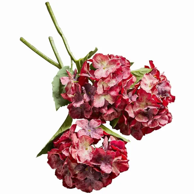 Loberon Sierbloem set van 3 Virette bordeaux/groen