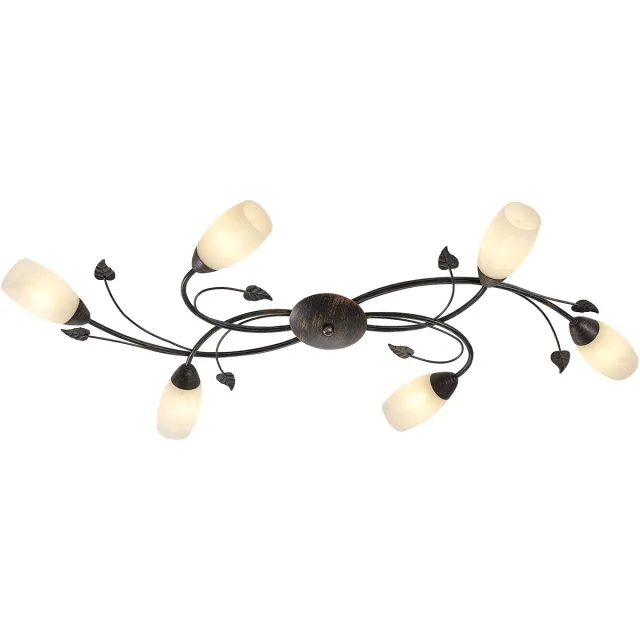 Globo Plafonniere - bruin - VENEZIA - glas - E14 - 60800623X - Globo