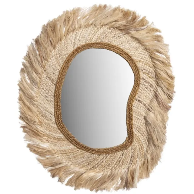 Morrigan Spiegel - Trojan Curve - L 70cm x W 80cm x H 4cm - Natuurlijk