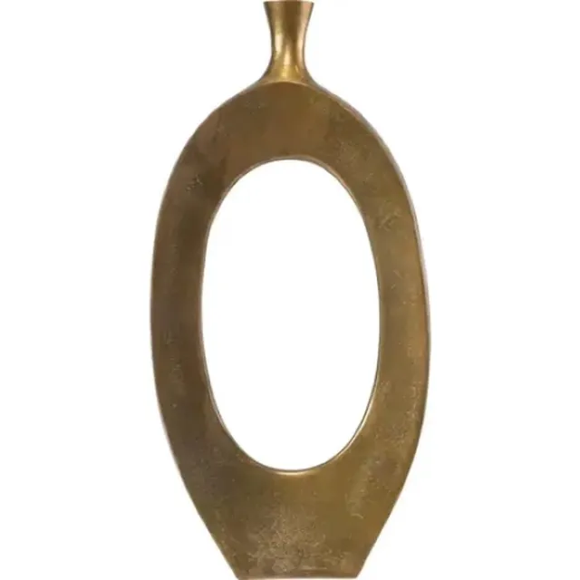 Lesliliving Vaas window mtl l24.2b5h49.5cm gd Goud