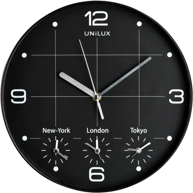 Unilux Wandklok unilux on time Zwart/Wit