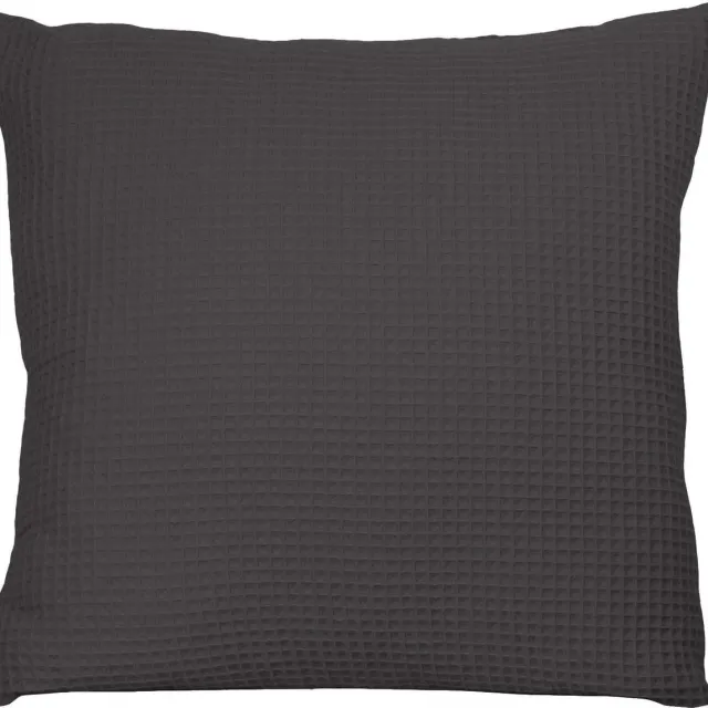 BINK Bedding Sierkussen Wafel (Pique) Antra 50 x 50 incl vulling grijs