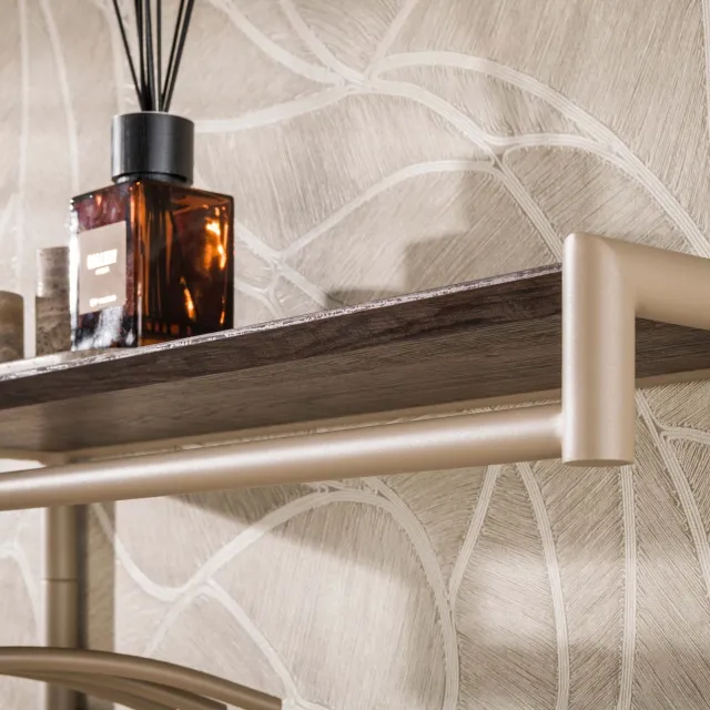 Alaska Terra - Kapstok - 21 haken met kledingroede en hoedenplank - 85 cm - Beige