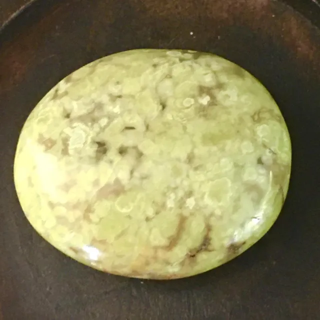 Vandaar Edelstenen Groene opaal edelstenen amulet zaksteen 2,5 x 3 cm beschermende en activerende steen
