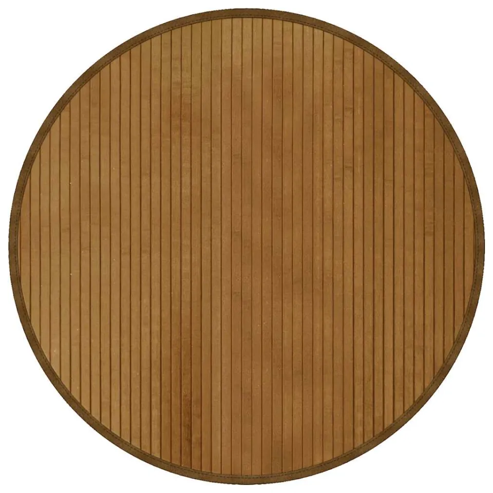 vidaXL Vloerkleed rond 80 cm bamboe bruin