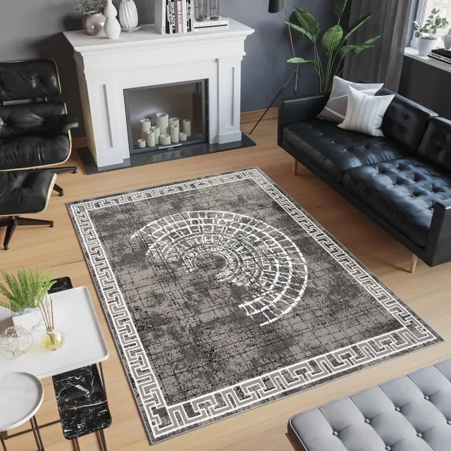 Tapiso Patras Vloerkleed Wit Grijs Woonkamer Slaapkamer Kleed Tapijt Maat- 140x200