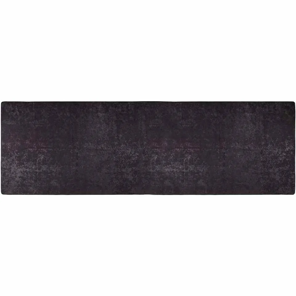 vidaXL Vloerkleed wasbaar 80x300 cm antracietkleurig