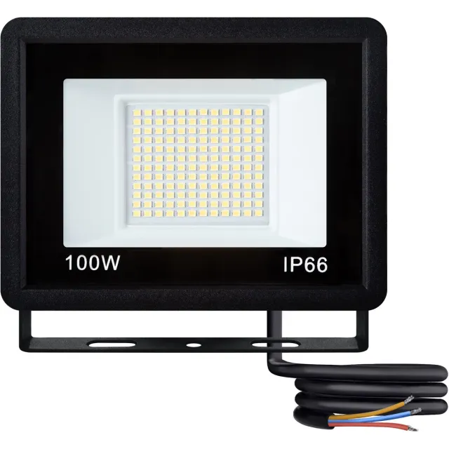 Aufun Led Schijnwerper, 5 X 100 W, Koudwit, Superhelder, Ip65 Waterdicht, Aluminium Schijnwerper, Licht Voor Tuin, Garage, Erf Of Hote