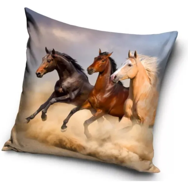Carbotex Paarden - Sierkussenhoes - 40 x 40 cm multi