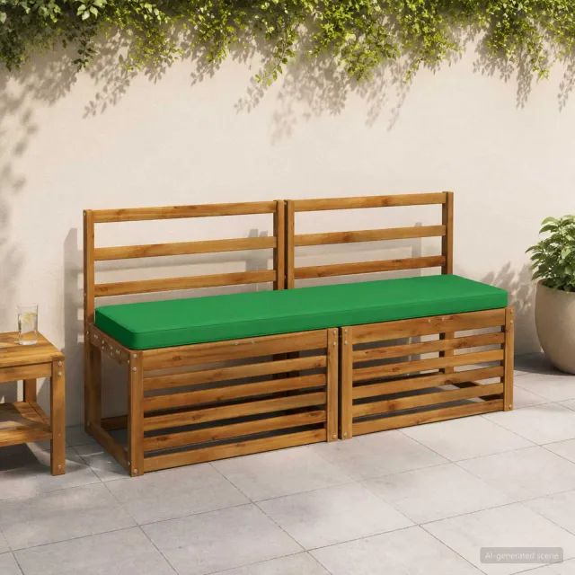 vidaXL 1-delig Bankkussen VUGHT 100% Polyester Groen 160 x 40 x 5 cm