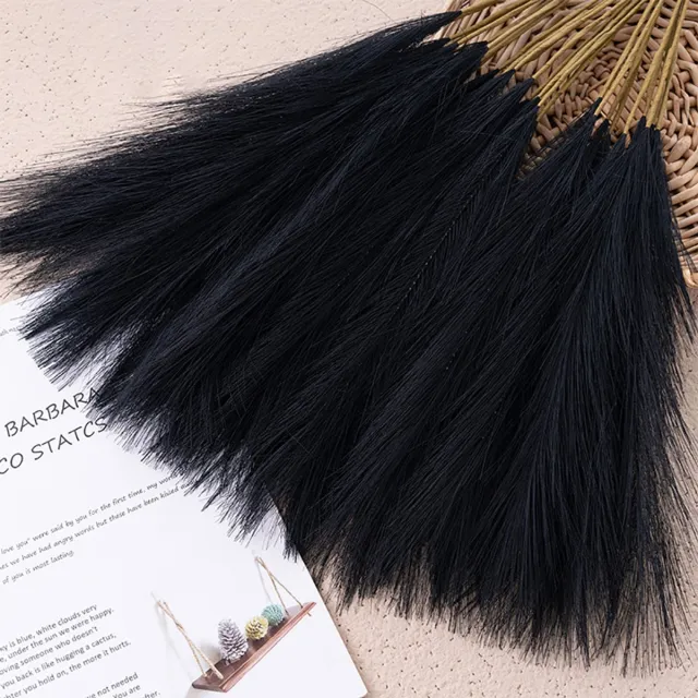 whiqutey Kunstig-Pampasgras-Zwart-20Stuks-Boho
