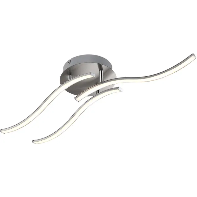 Monzana LED Plafondlamp Tripple Bolge - Lamp - Verlichting, 3 Flexibele Armen zilver