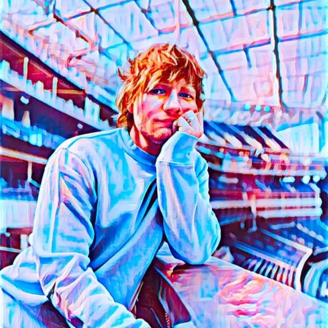 Passion For Art Ed Sheeran - Poster - 70 x 100 cm Blauw