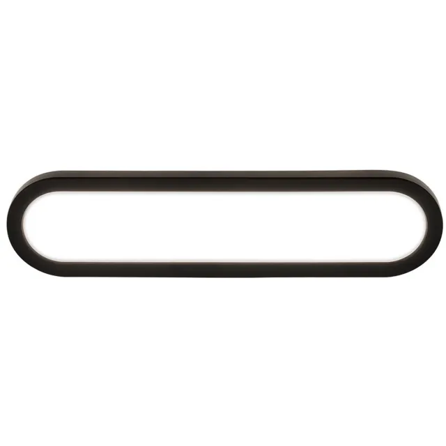 B.K.Licht Pil - LED Spiegellamp - wandlamp - badkamerlamp - met indirect licht - IP44 - neutral wit licht 4.000 K - zwart - 35 x 9 x 4 cm Zwart (rond)