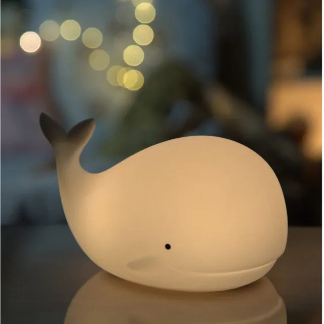 Rabbit & Friends Walvis siliconen lamp met afstandsbediening Wit