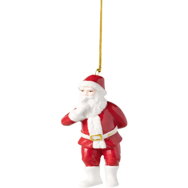 Villeroy & Boch Ornament Santa 2026 Christmas Classics 4,3 x 5,7 x 11,1 cm wit-goud