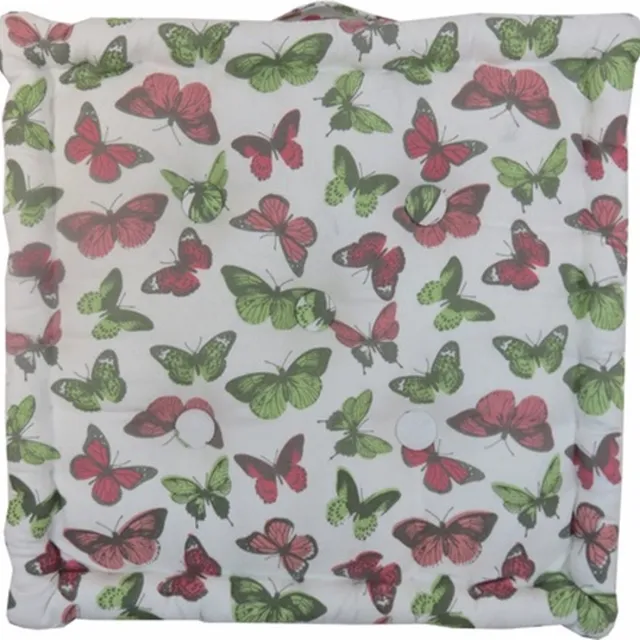 Linen & More Mattress Butterfly Str | 40 X 40 | Sierkussen Voor Woonkamer Of Slaapkamer Wit