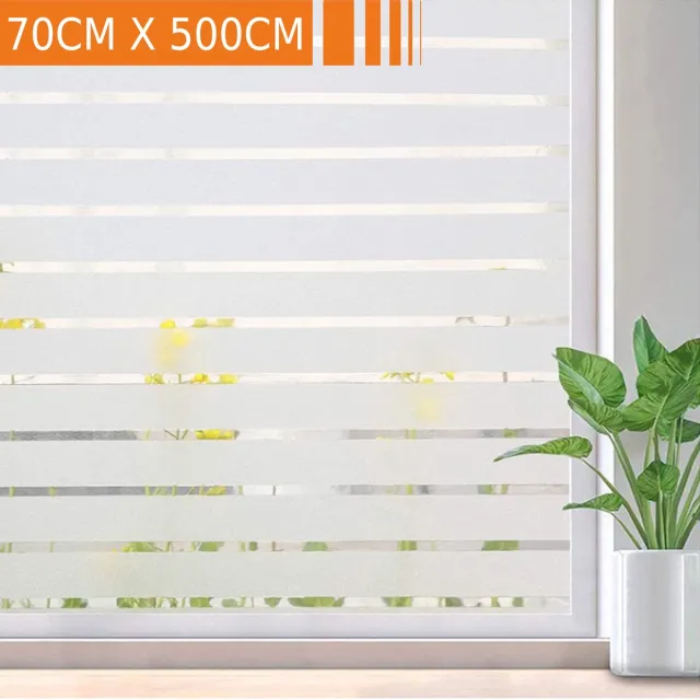 Simple Fix Raamfolie - 70cm x 500cm - Zonwerend - Anti Inkijk - Statisch - Plakfolie Zelfklevend en Isolerend - HR++ folie - Gestreept
