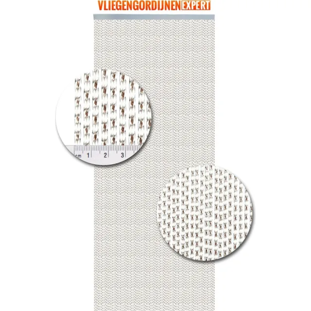 Vliegengordijnenexpert® Vliegengordijnenexpert Lucca - Vliegengordijn - 92x210 cm - Transparant met Bruin