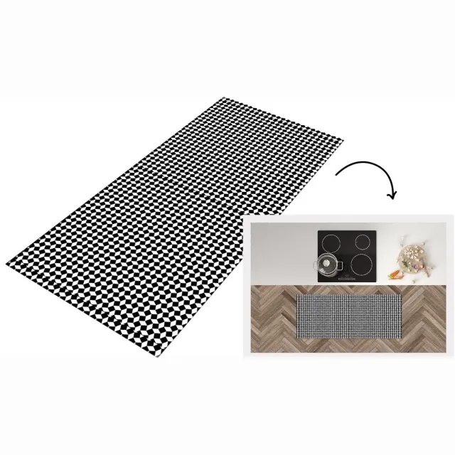 KitchenYeah Keukenloper - Loper keuken - Design - Geometrie - Patroon - Keukenloper vinyl Multicolor