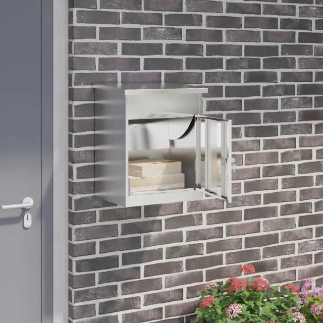 vidaXL Pakket inwerp box Zilver 47,5 x 38 x 59 cm Roestvrij staal
