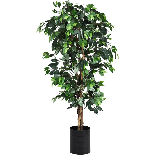 Costway Kamerplant decoratie, 180 cm kunstplant groen, decoratieve plant kunstboom, plantendecoratie, binnendecoratie voor thuis, tuin, kantoor