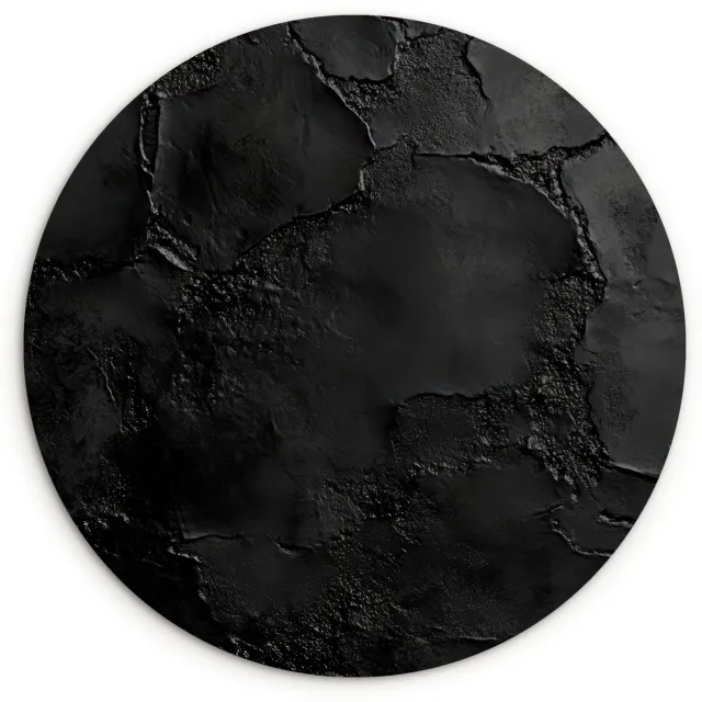 WallCircle Wandcirkel 30x30 cm - Muurcirkel Zwart - Verf - Muurdecoratie woonkamer - Wanddecoratie slaapkamer - Kamer decoratie accessoires - Ronde schilderijen