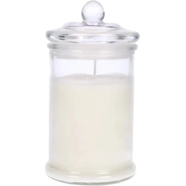 Meander Glazen pot met kaars (Rose) Ø8xH14,6cm Zie foto