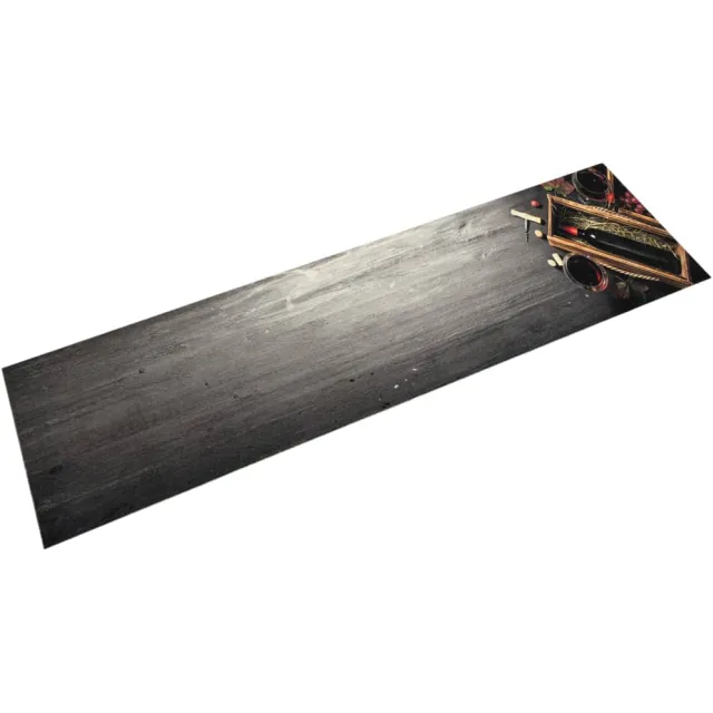 vidaXL Keukenmat wasbaar wijnflesprint 60x300 cm fluweel Grijs