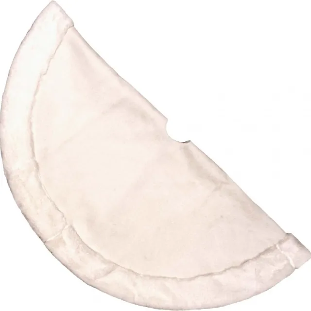 Unique Living White Christmas treeskirt 90cm Ø white - Kerstboomkleed wit