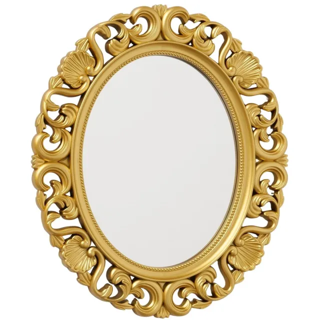 Boltze Wandspiegel - Spiegel - Sabrina - goud - ovaal - vintage - klassiek - H37cm - Barok Goudkleurig