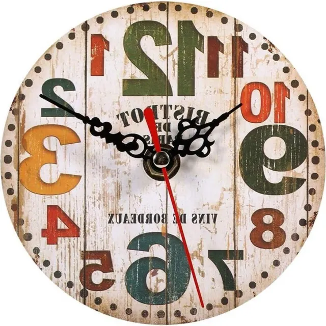 Cosensi Houten vintage wandklok voor home office decoratie met 7 creatieve antieke stijlen.