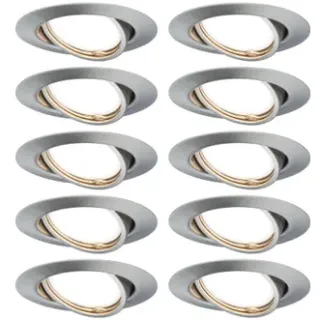 Paulmann Inbouwspot Led Base Kantelbaar Ijzer 10x10w Zilver
