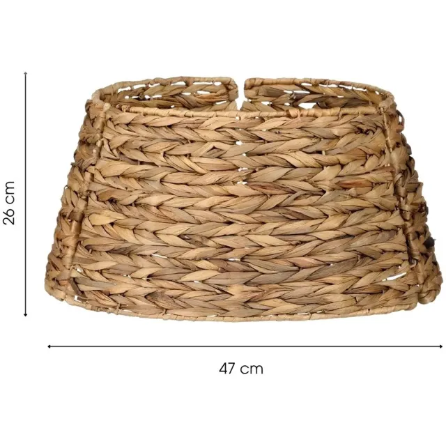 Mica Decorations Kerstboomrok H26 x D47 cm - Kerstboommand - Bruin - Gevlochten Zeegras