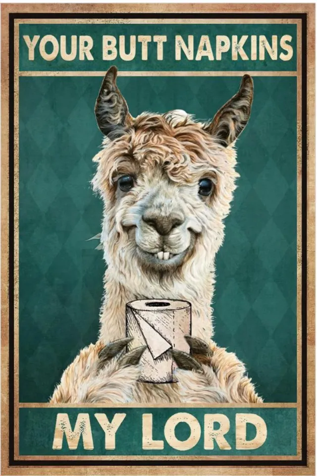Livano Have A Nice Poop - Are You Pooping Goat - Your Butt Napkins My Lord - Grappige Poster - 40x60cm