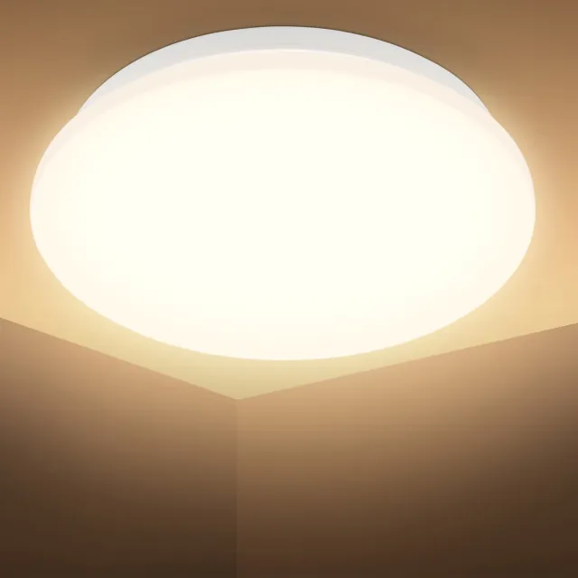 Briloner B.K.Licht - LED Plafondlamp met bewegingssensor - badkamerverlichting - badkamerlamp met warm wit licht - Ø27 wit Wit (badkamer)